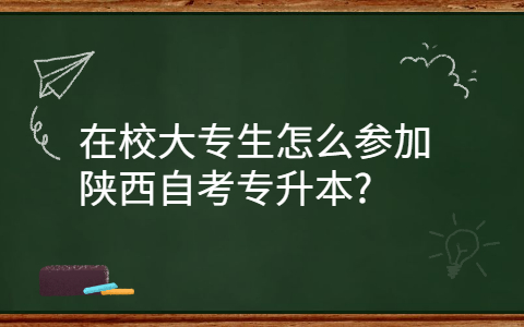 在校大专生参加陕西自考
