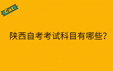 陕西自考考试科目有哪些