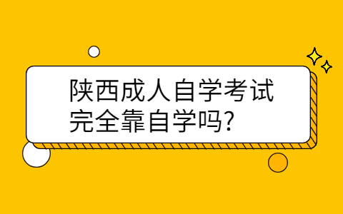 陕西成人自学考试完全靠自学吗