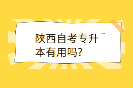 陕西自考学历有用吗