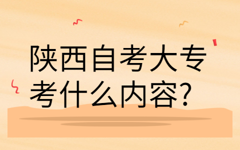陕西省自考大专考什么