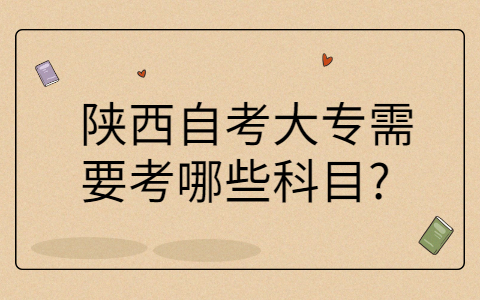 陕西自考大专科目