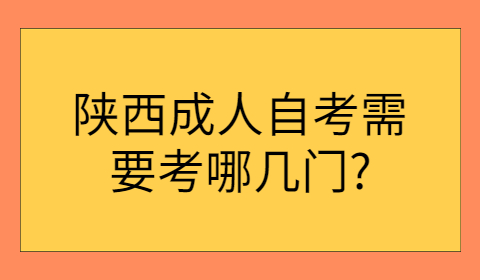 陕西成人自考考哪几门