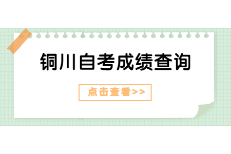 2022年4月铜川自考成绩查询入口