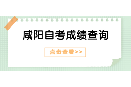 2022年4月咸阳自考成绩查询入口
