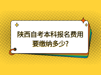 陕西自考本科报名费用