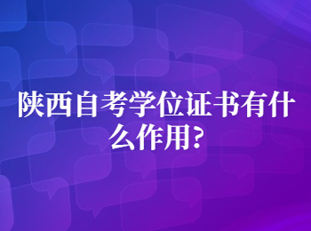 陕西自考学位证